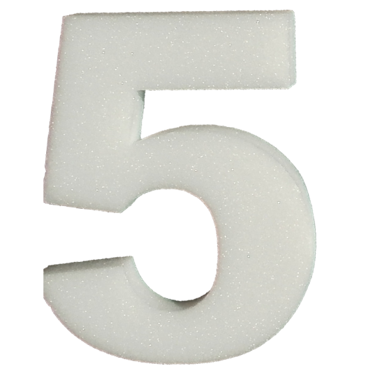 POLISZTIROL SZÁM ˝5˝ 16X11X2CM