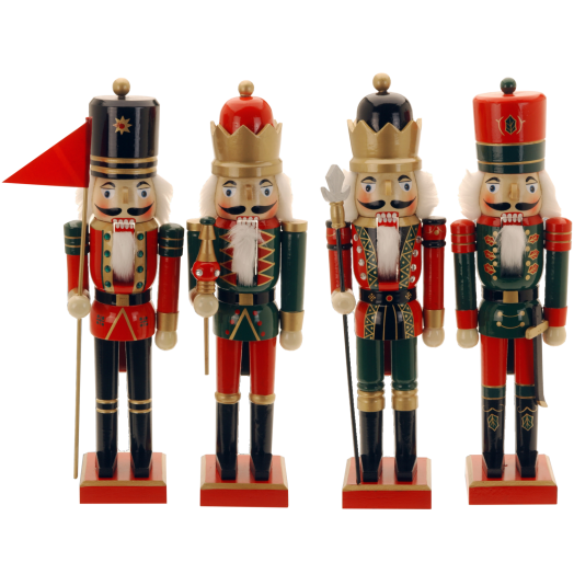 DÍSZ FIGURA DIÓTÖRŐ 25CM            FA 4FÉLE MODELL   KARÁCSONY 2015