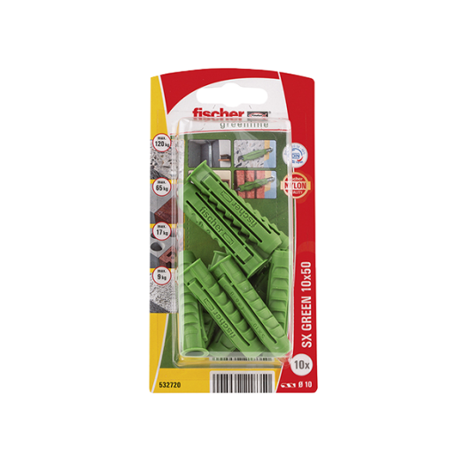 SX 10X50 GREEN K 10 DB DÜBEL