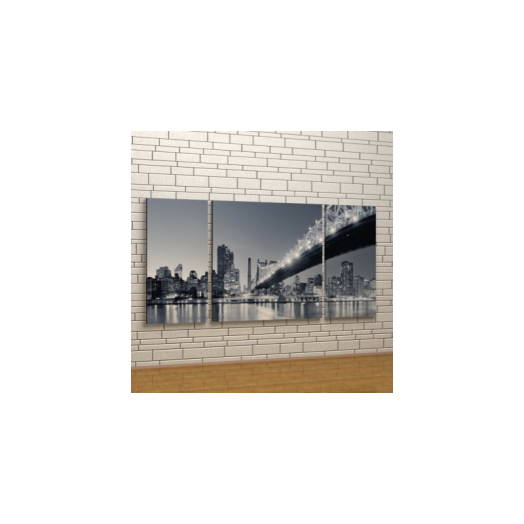 VÁSZONKÉP KOMPLEX 125X60CM QUEENSBORO HÍD ÉJJEL - NEW YORK