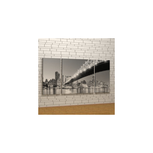 VÁSZONKÉP KOMPLEX 125X60CM KIVILÁGÍTOTT QUEENSBORO HÍD