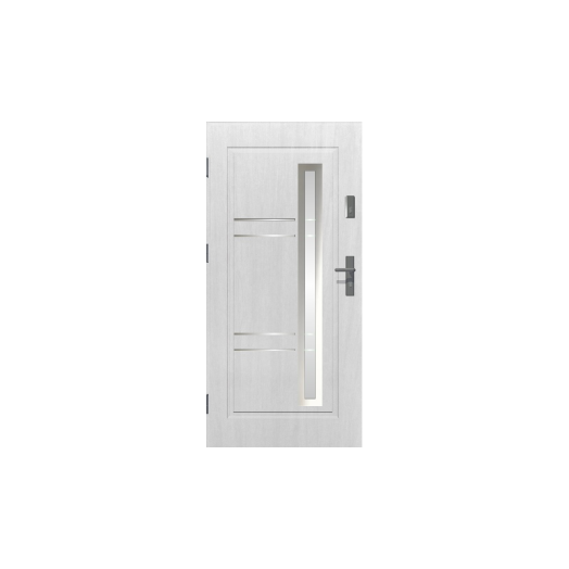 APOLLO BEJ.ACÉL AJTÓ KÜLTÉRI BAL V3 FEHÉR 99X210CM PRIME 55 INOX HOMOKF