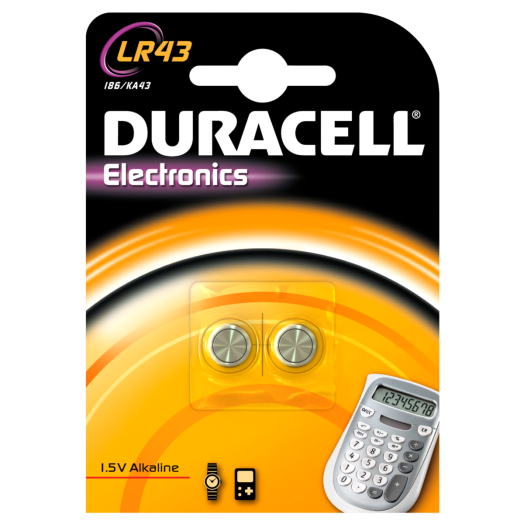 DURACELL LR43 2DB ELEM - DL 5000394052581