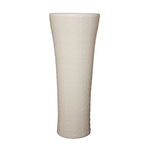 VÁZA KÖZEPES FEHÉR KOCKÁS 30 CM