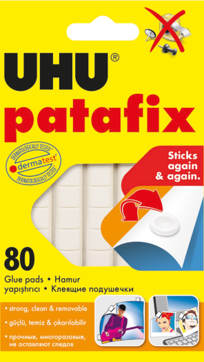 UHU TAC PATAFIX GYURMARAGASZTÓ FEHÉR, 80 KOCKA (R:272261)