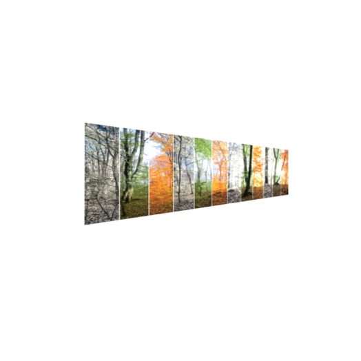 VÁSZONKÉP PANORÁMA 150X50CM NÉGY ÉVSZAK