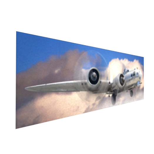 VÁSZONKÉP PANORÁMA 120X40CM B-17 BOMBÁZÓ A FELHŐK FELETT