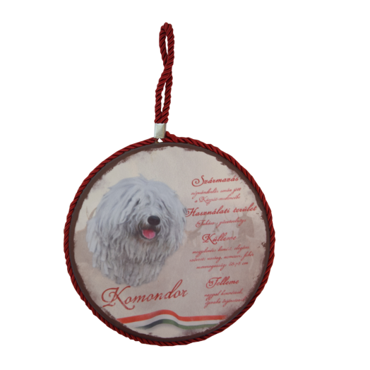 EDÉNYALÁTÉT 16CM KOMONDOR MAGYAR KUTYAFAJTÁK, KERÁMIA/PARAFA