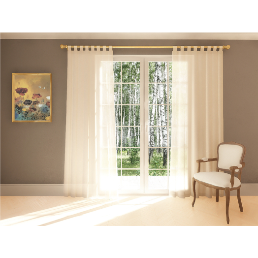 DIANA FÜGGÖNY 140X245CM FÜLES, FÉNYÁTERESZTŐ, EKRÜ