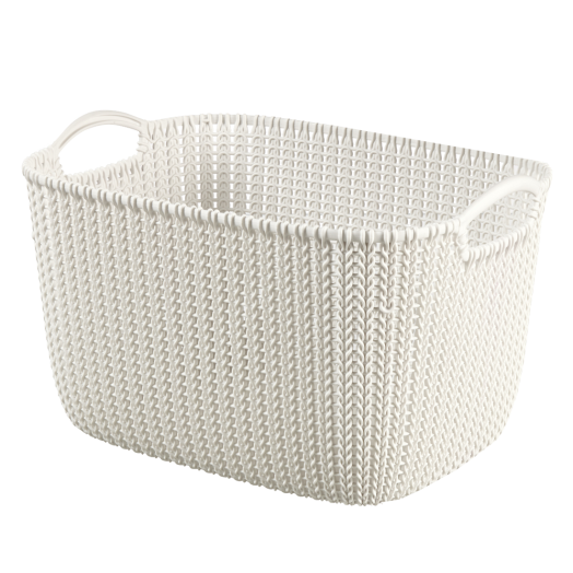 KNIT KOSÁR 19L FEHÉR, TÉGLALAP