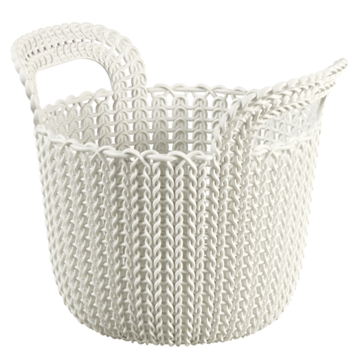 KNIT KOSÁR 3L FEHÉR, KEREK