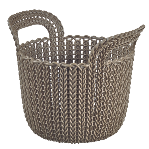 KNIT KOSÁR 3L SÖTÉT BARNA, KEREK