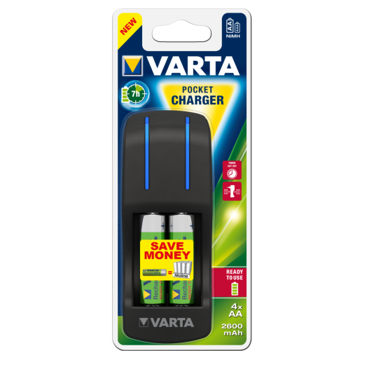 VARTA POCKET AKKUTÖLTŐ 4X2600 MAH   57642101471