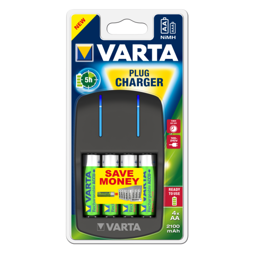 VARTA PLUG AKKUTÖLTŐ 4X2100 MAH     57642101451