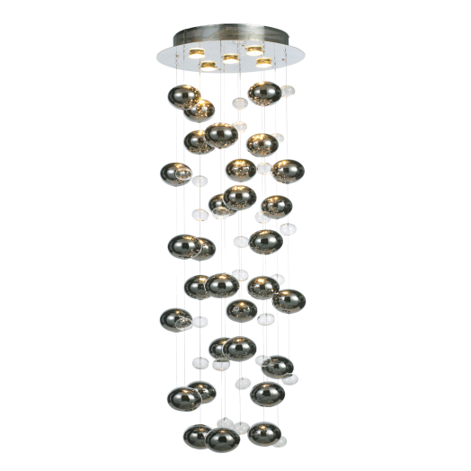 GLASBALL FÜGGESZTÉK 5XGU10 MAX 35W FÉM/ÜVEG