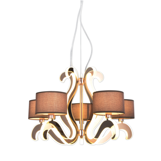 LED LÜSTER FÜGGESZTÉK 43,4W 3258LM  2800K 5XE14 MAX 40W D: 60CM