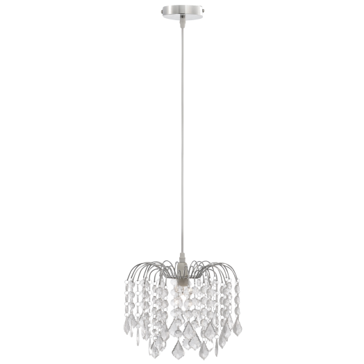 JELLY KRISTÁLY FÜGGESZTÉK E14 M.60W AKRIL/FÉM D:26CM 120CM KÁBEL