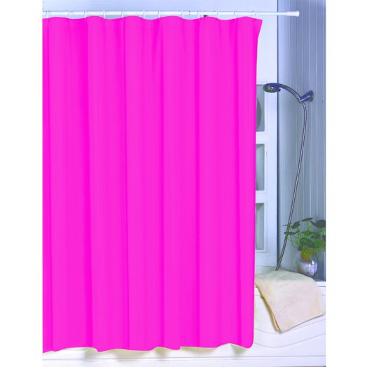 ZUHANYFÜGGÖNY PVA, 180X200 CM       FUCHSIA, KARIKÁVAL