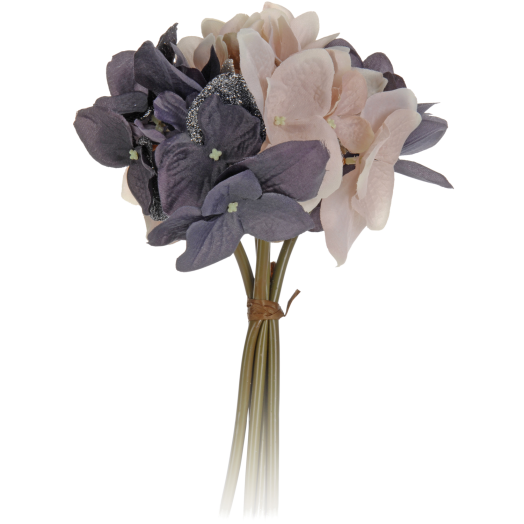 MŰVIRÁG GLITTERES 5 SZÁL GERBERA ÉS HORTENZIA