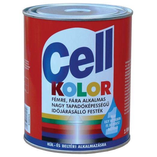 CELLKOLOR ZOMÁNCFESTÉK 1L VÖRÖS SELYEMFÉNYŰ