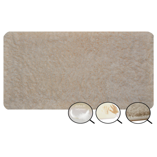 FÜRDŐSZOBASZŐNYEG, MEMO L, BEIGE, 50X80 CM