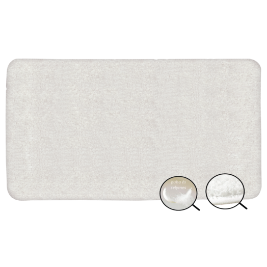 FÜRDŐSZOBASZŐNYEG, PREMIUM DIAMOND, XL, WHITE, 60X100 CM