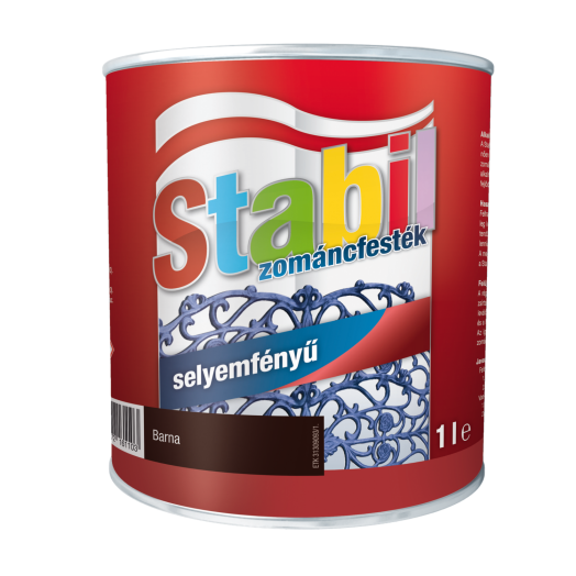 STABIL SELYEMFÉNYŰ ZOMÁNCFESTÉK 1L  FEKETE R:295816