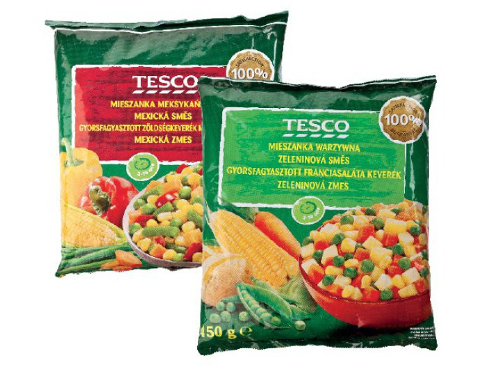 Tesco franciasaláta és mexikói zöldségkeverék
