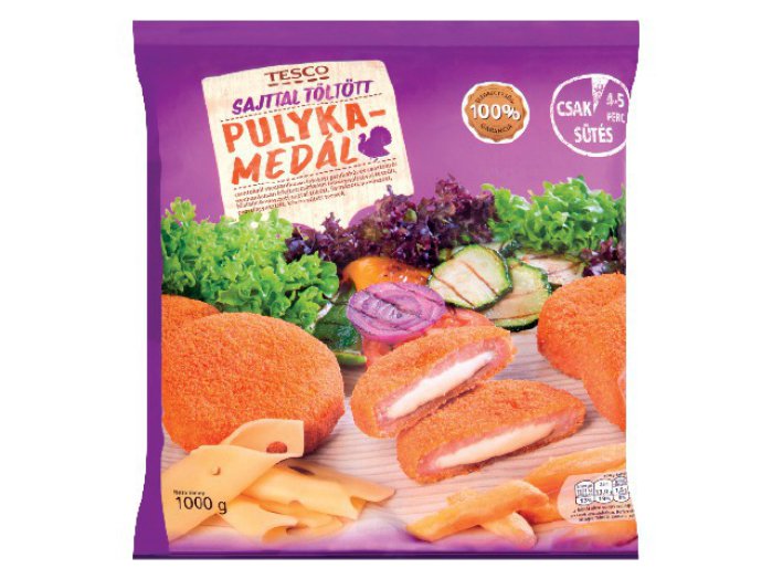 Tesco sajttal töltött pulykamedál