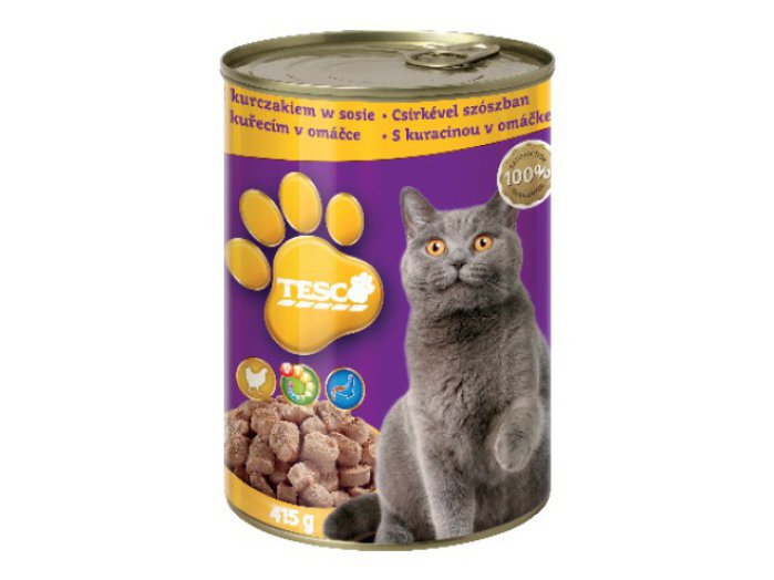 Tesco konzerv macskaeledel