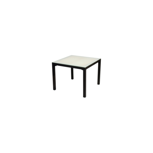 ASZTAL SUMATRA 94X94X72 CM MŰRATTAN HATÁSÚ ÜVEGLAPPAL SSZÜRKE