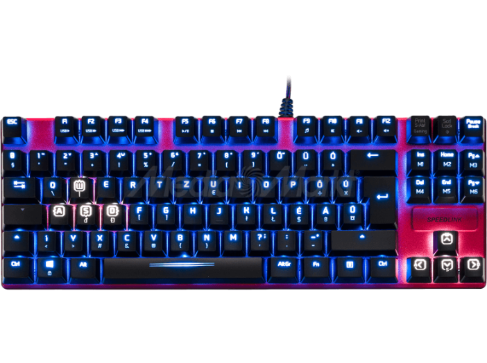 Ultor Illuminated fekete gaming billentyűzet (SL-670008-BKRD-HU)