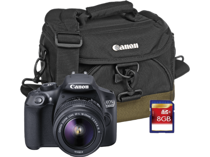 EOS 1300D + 18-55 DC + táska + 8GB kártya