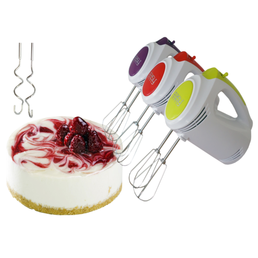 KÉZI MIXER KE-8002, 200W 5 SEB, PIROS/LILA/ZÖLD SZÍNBEN