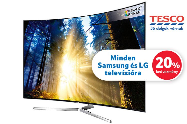 20% kedvezmény minden Samsung tévére a Tesco-ban!