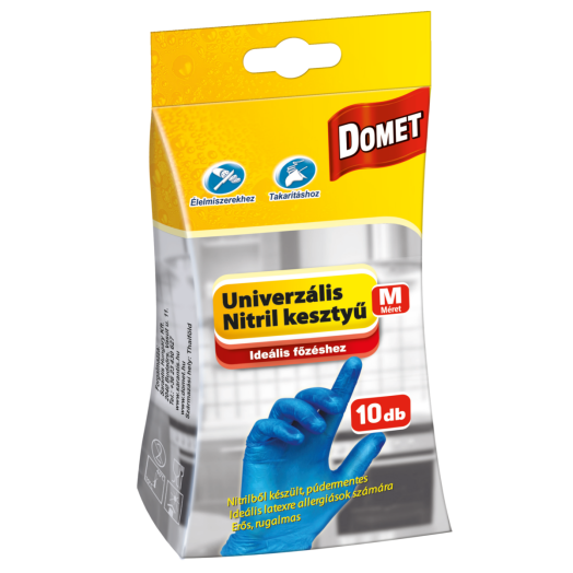 DOMET UNIVERZÁLIS NITRIL GUMIKESZTYŰ M 10DB