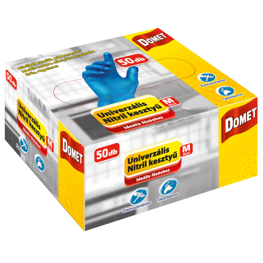 DOMET UNIVERZÁLIS NITRIL GUMIKESZTYŰ M 50DB