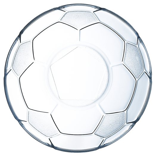 ÜVEG KISTÁNYÉR 19CM EB2016 FUTBALLMINTÁS 4DB