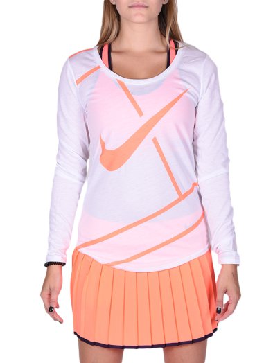 W PRACTICE COURT LOGO LS TEE