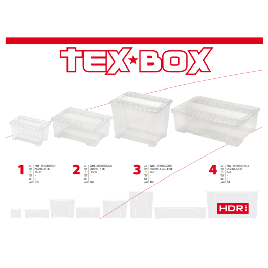 TEX BOX TÁROLÓDOBOZ 38*28*27,2CM    TETŐVEL