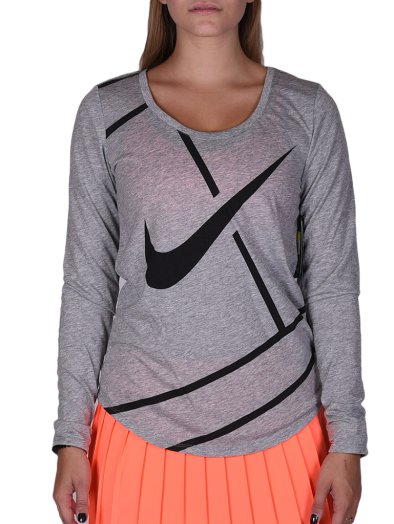 W PRACTICE COURT LOGO LS TEE