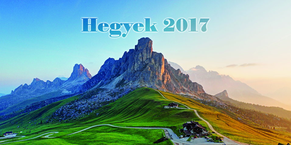 Képes asztali naptár Hegyek 320x155 mm