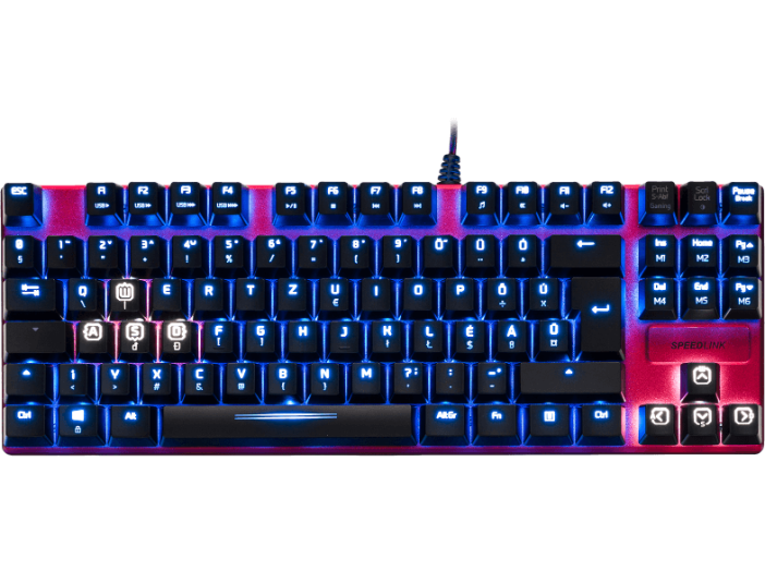 Ultor Illuminated fekete gaming billentyűzet (SL-670008-BKRD-HU)