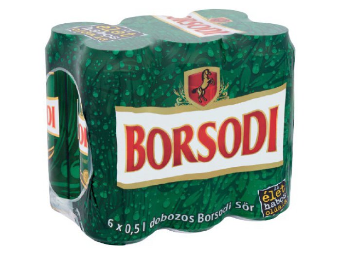 Borsodi dobozos sör multipack