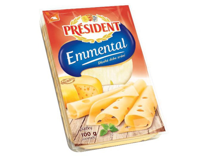 Président szeletelt sajt