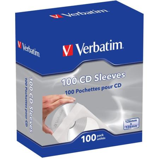 Verbatim CD tasak fehér papír ablakos 100db