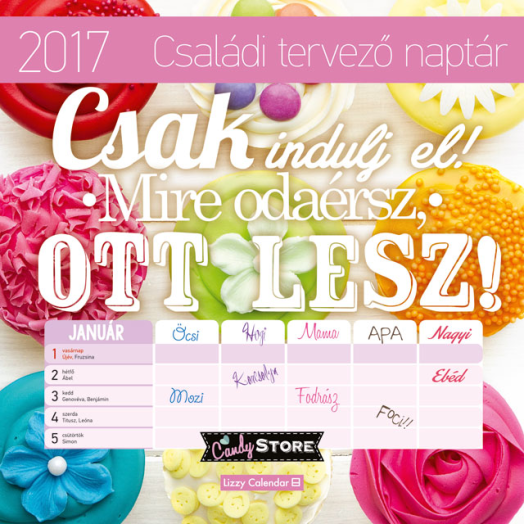 Lizzy nagy lemeznaptár Családi tervező Candy Store