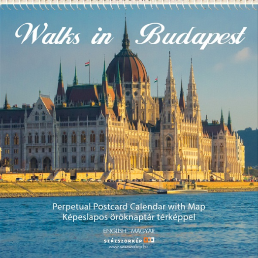 Öröknaptár spirálos Walk in Budapest 16x16cm