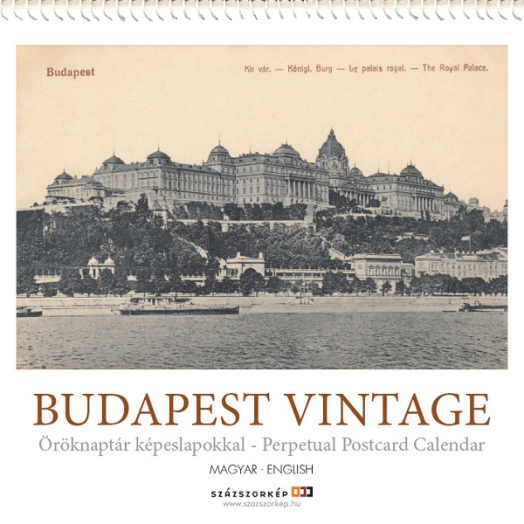 Öröknaptár spirálos Budapest Vintage 16x16cm