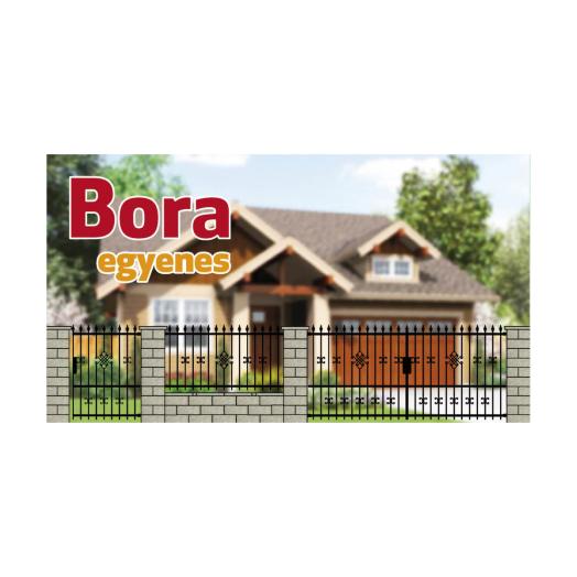 KERÍTÉSELEM BORA KISKAPU EGYENES FEKETE 1150X1610X25MM